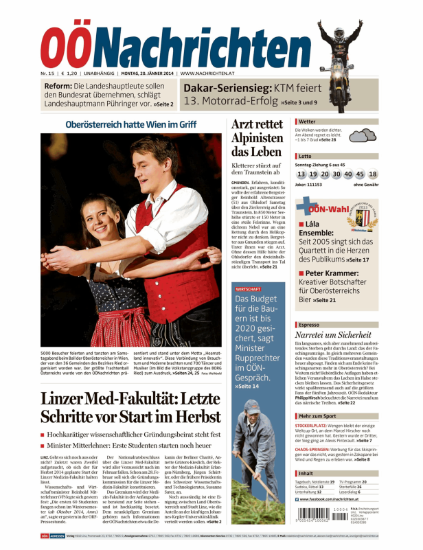 Ein Paar tanzt beim Ball der Oberösterreicher in Wien.