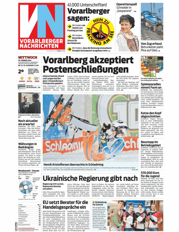 Der norwegische Skirennläufer Henrik Kristoffersen überrascht beim Nachtslalom in Schladming.