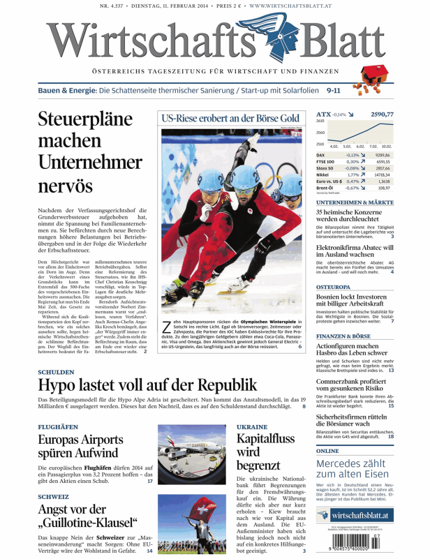 Shorttrack-Eisschnellläufer bei den Olympischen Winterspielen in Sotschi 2014.