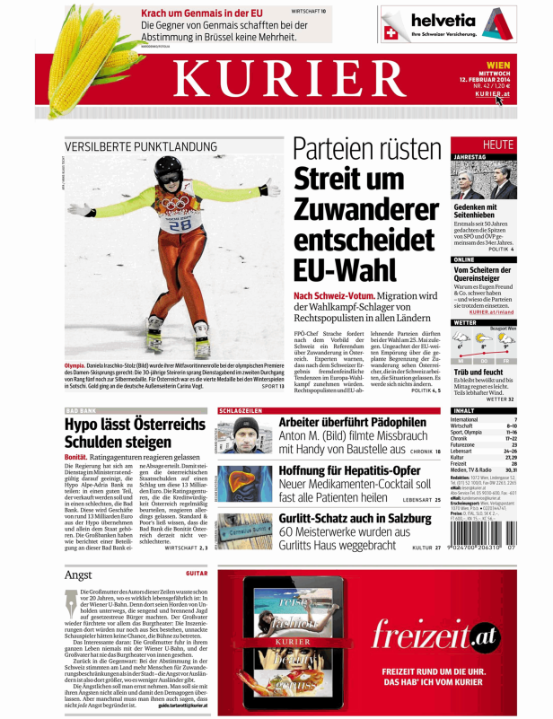 Daniela Iraschko-Stolz bei den Olympischen Winterspielen 2014 in Sotschi.