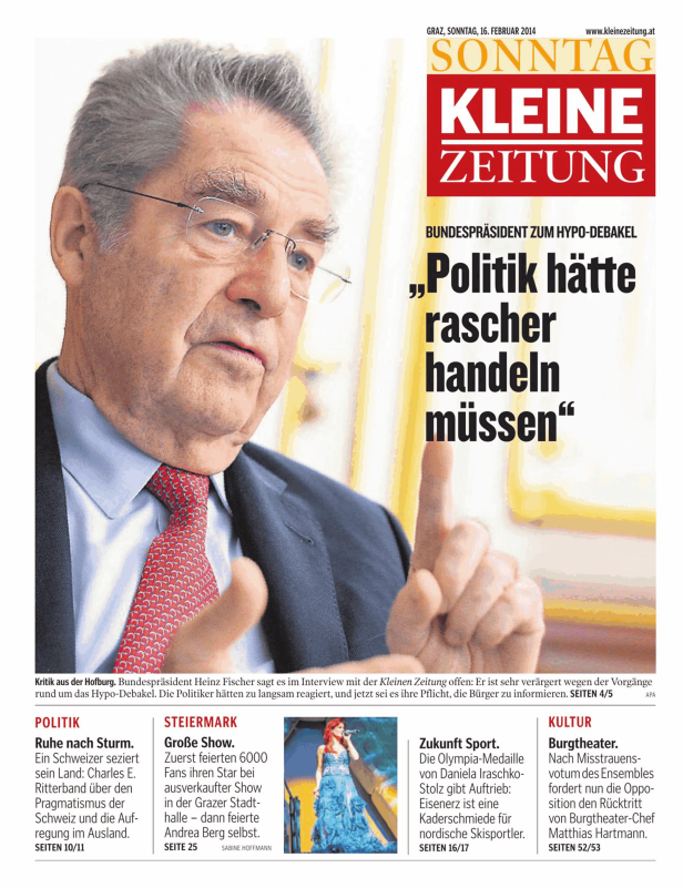 Titelseiten vom 16.02.2014