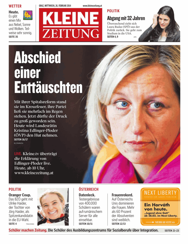 Titelseiten vom 26.02.2014