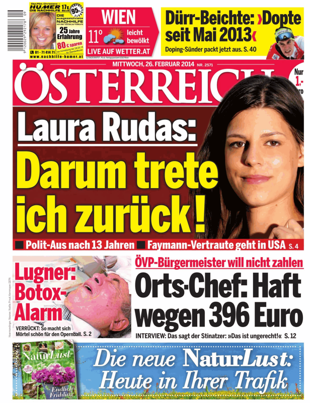 Titelseiten vom 26.02.2014