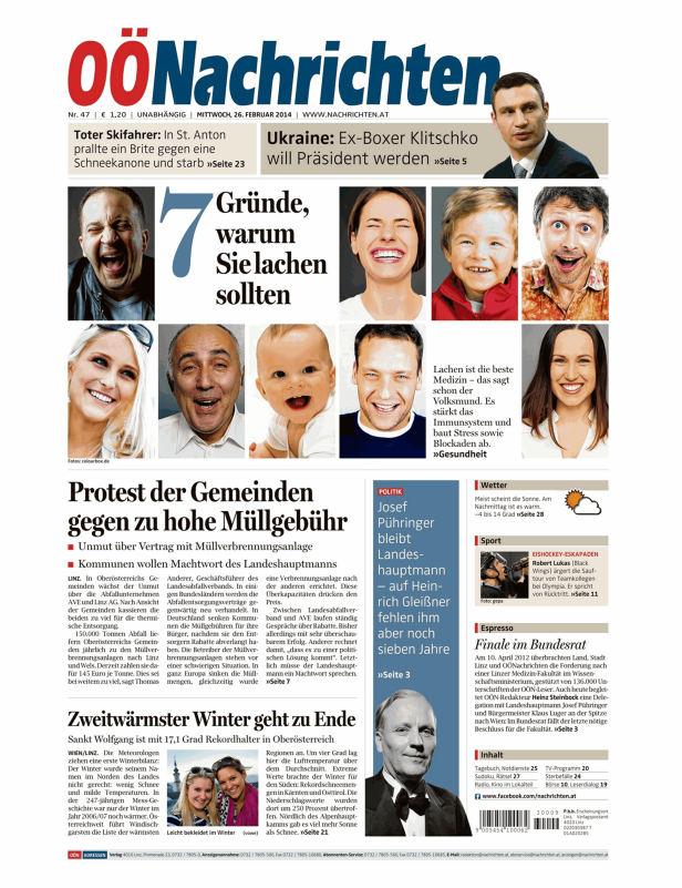 Titelseiten vom 26.02.2014