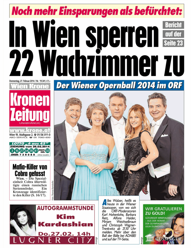 Titelseiten vom 27.02.2014