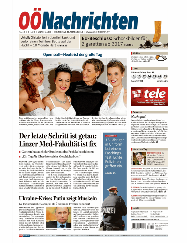 Titelseiten vom 27.02.2014
