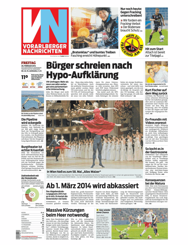 Titelseiten vom 28.02.2014