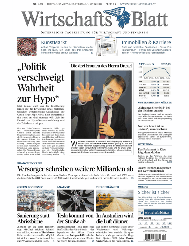 Titelseiten vom 28.02.2014