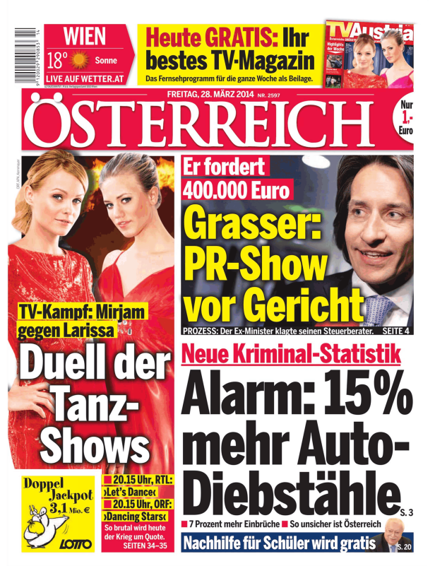 Titelseiten vom 28.03.2014