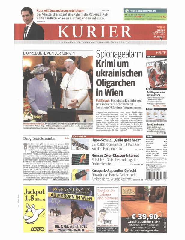 Königin Elizabeth, Prinz Philip und Papst Franziskus bei einer Privataudienz im Vatikan.