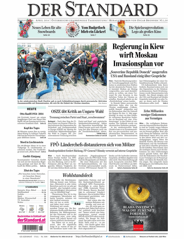 Demonstranten in der Ostukraine setzen sich für die Einheit des Landes ein.
