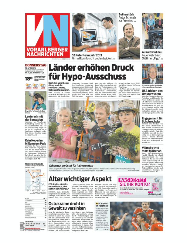Kinder binden Palmbuschen für den Palmsonntag in Bregenz-Mariahilf.