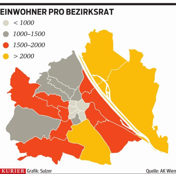Wien: AK will Bezirke zusammenlegen