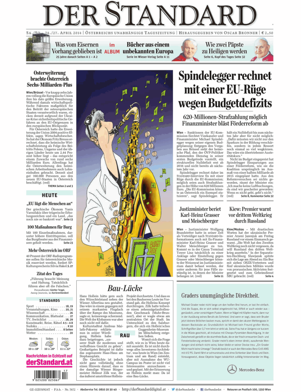 Karikatur zum Thema Budgetdefizit mit einer Person, die Saxophon spielt und Euro-Noten fliegen herum.