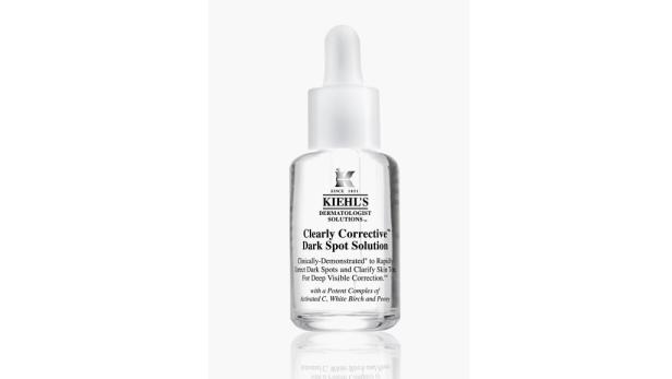 Eine Flasche „Clearly Corrective Dark Spot Solution“ von Kiehl's.