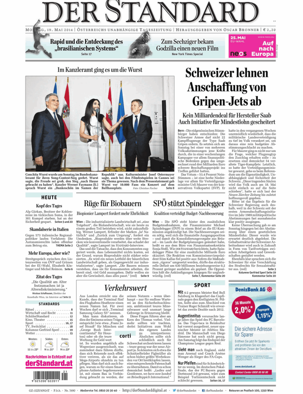 Conchita Wurst wird im Bundeskanzleramt für ihren Song-Contest-Sieg geehrt.