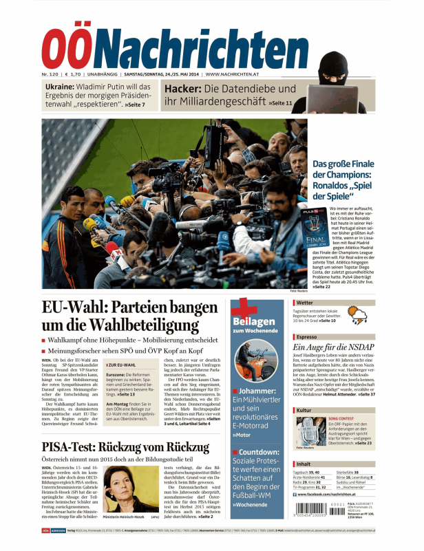Cristiano Ronaldo bei einem Pressetermin im Vorfeld des Champions-League-Finales 2014.