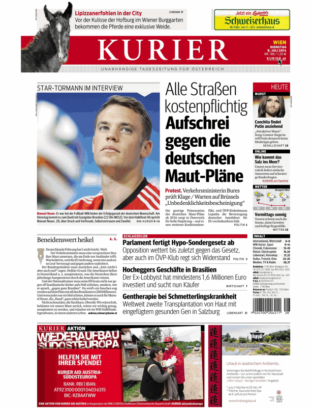 Ein Porträt von Manuel Neuer, dem Torwart der deutschen Nationalmannschaft.