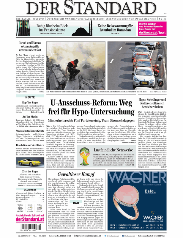 Ein Mann in Gaza steht vor einem zerstörten Haus, während israelische Autofahrer in Tel Aviv vor Raketenalarm fliehen.