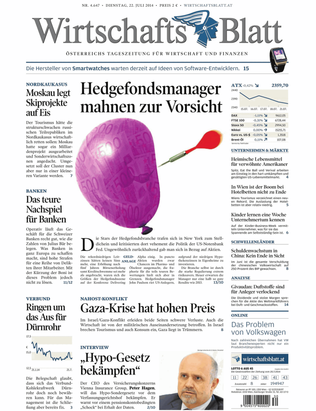 Eine Dartpfeilspitze zielt auf einen Ballon, der mit Euro-Banknotenmustern bedeckt ist.