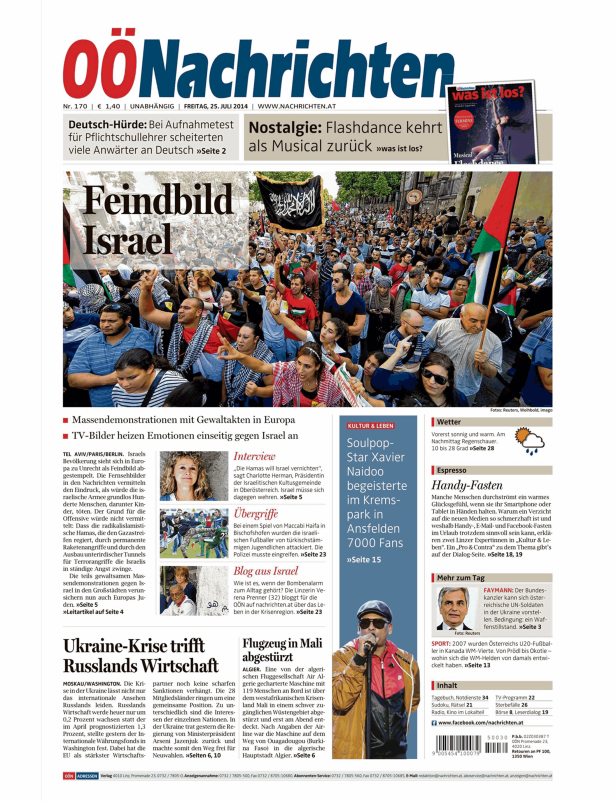 Eine Massendemonstration gegen Israel in Europa mit palästinensischen Flaggen.