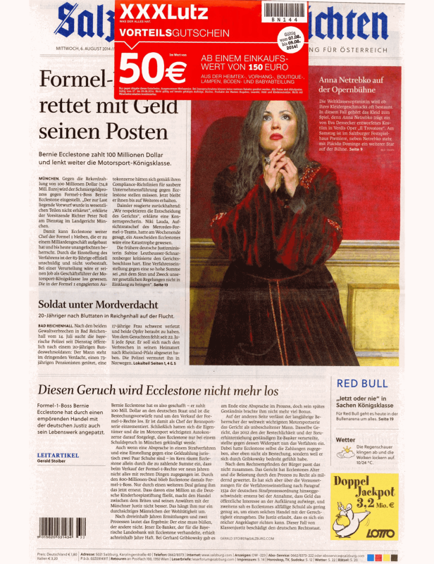 Anna Netrebko in einem Kostüm aus Verdis Oper „Il Trovatore“ auf der Opernbühne.