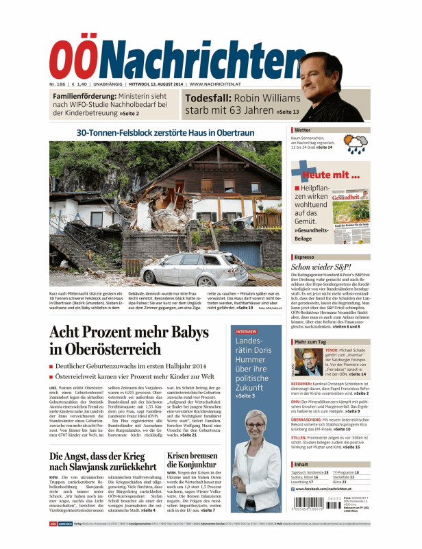 Ein 30-Tonnen-Felsblock zerstörte ein Haus in Obertraun, Österreich, nachdem er von einem Hügel gestürzt war.