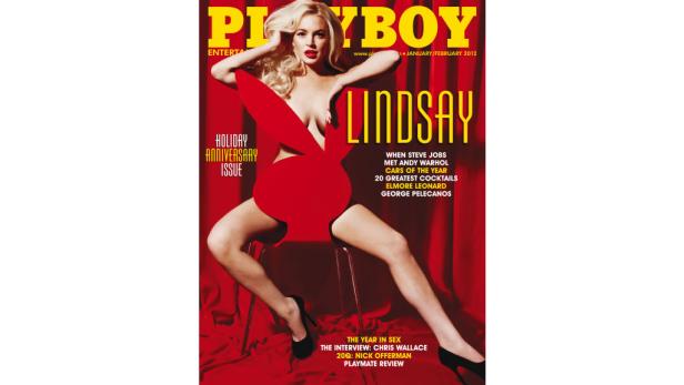 Das Cover des Playboy-Magazins mit Lindsay Lohan, Januar/Februar 2012.