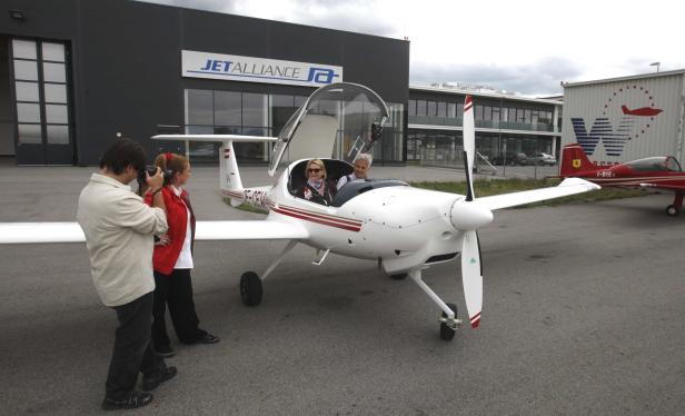 Im Flieger mit Gabriela Benesch