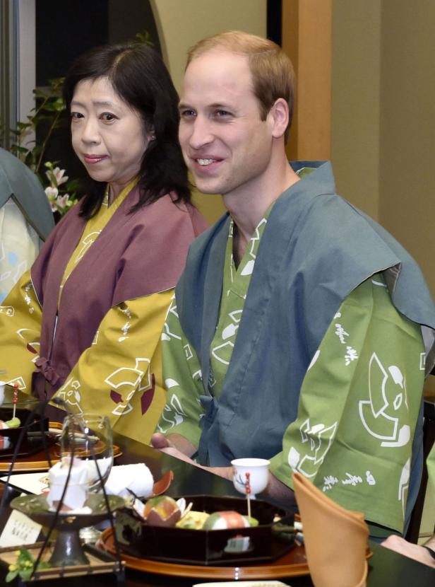 Prinz William schlüpfte in Samurai-Montur