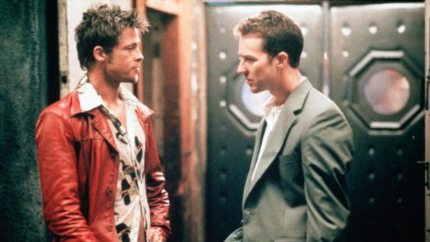 Brad Pitt und Edward Norton in einer Szene aus dem Film „Fight Club“.