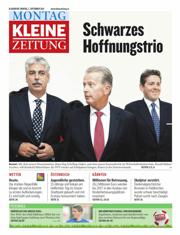 Titelseiten vom 01.09.2014