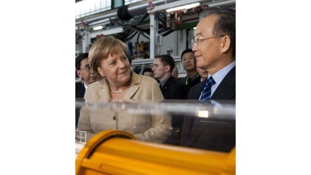 Angela Merkel und Wen Jiabao.