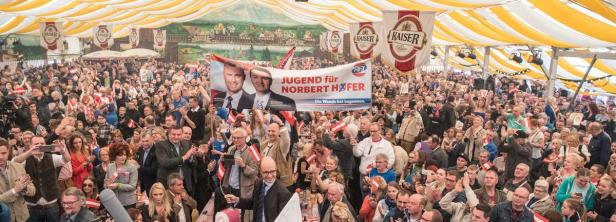 FPÖ in Linzer Bierzelt: "Hofer in die Hofburg"