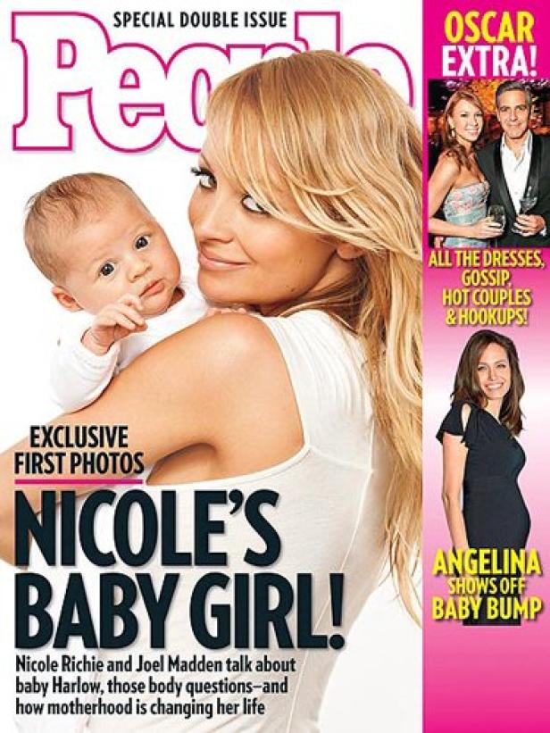 Das Cover des People Magazins zeigt Nicole Richie mit ihrem Baby.