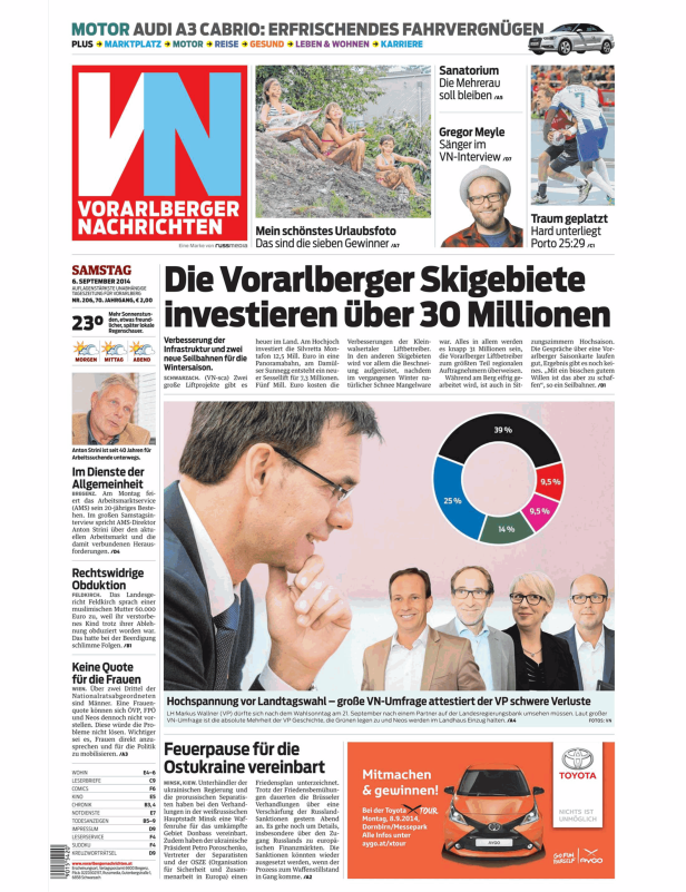 Titelseiten vom 06.09.2014