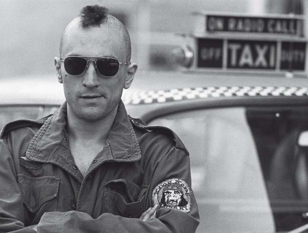 Robert De Niro als Travis Bickle in dem Film „Taxi Driver“.