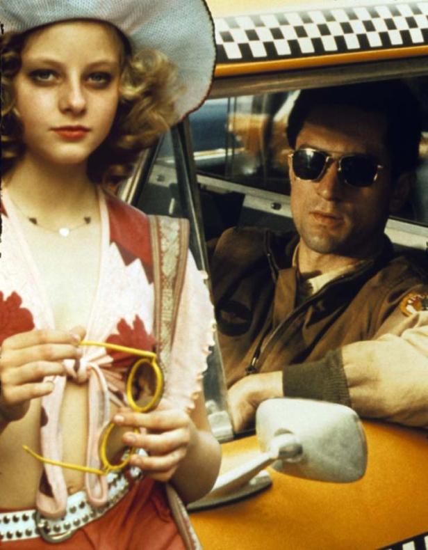 Jodie Foster und Robert De Niro in einer Szene aus dem Film „Taxi Driver“.