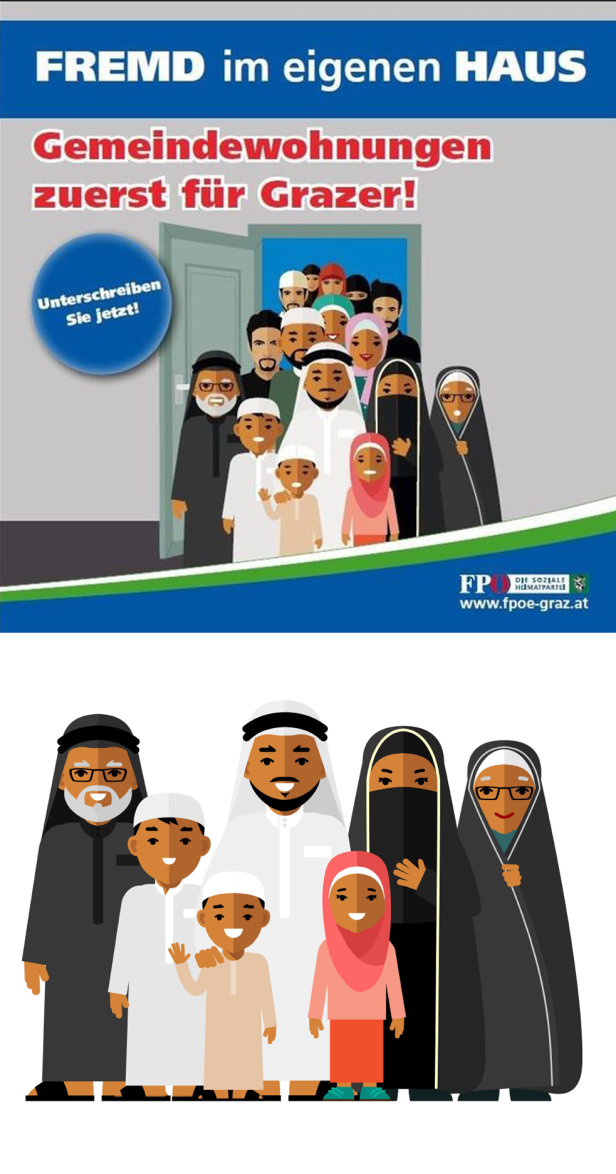 Grazer FPÖ retuschiert Muslimen Lächeln aus Gesicht