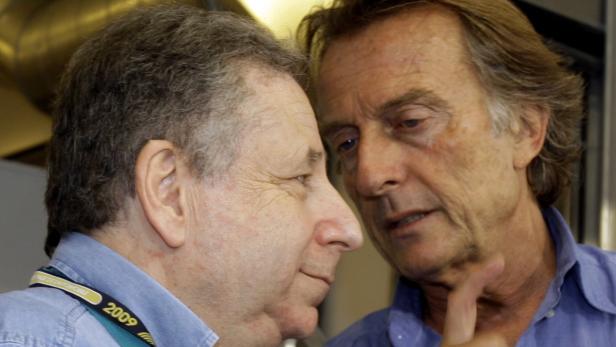 Jean Todt und Flavio Briatore im Gespräch.