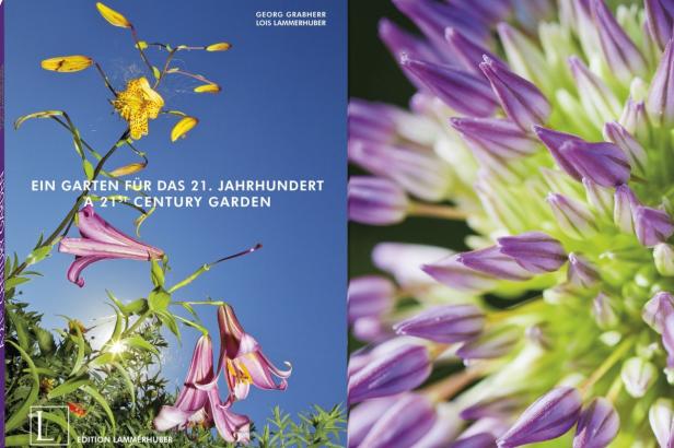 Das Cover des Buches „Ein Garten für das 21. Jahrhundert“ mit Blumen.