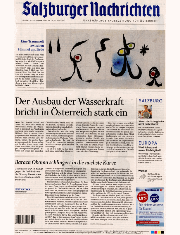 Titelseiten vom 12.09.2014