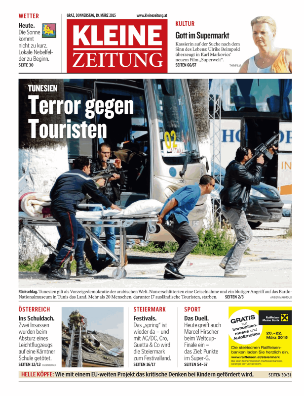 Titelseiten vom 19.03.2015