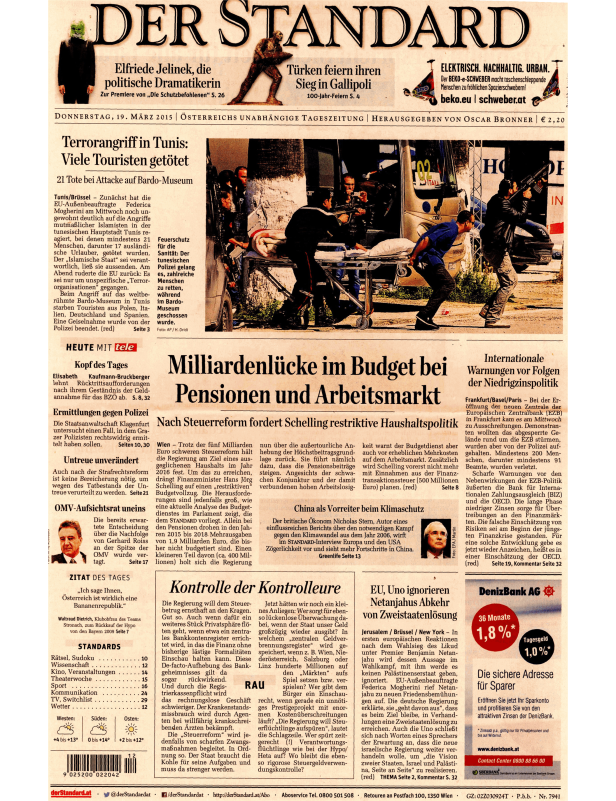 Titelseiten vom 19.03.2015