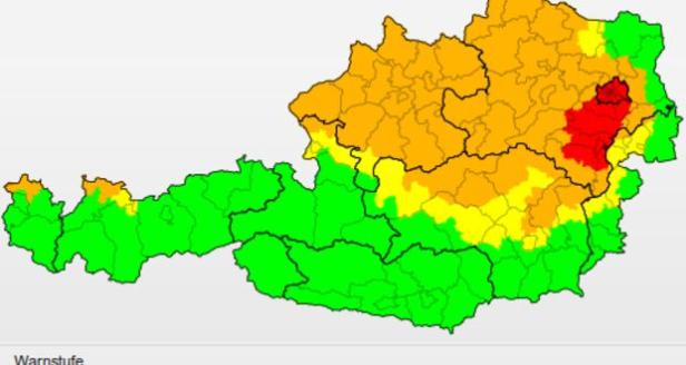Sturmwarnung für weite Teile Österreichs