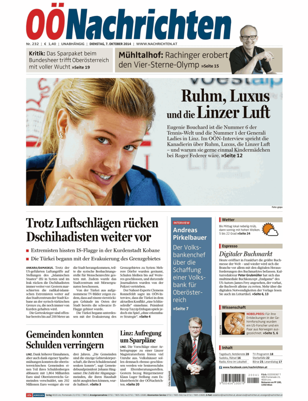 Eugenie Bouchard im Interview über Ruhm und Luxus in Linz.