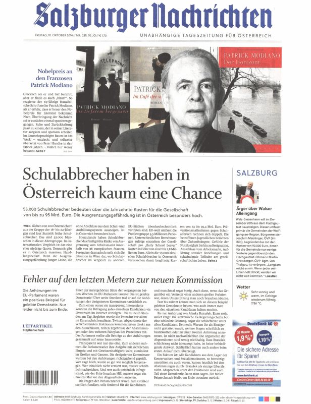 Titelseiten vom 10.10.2014