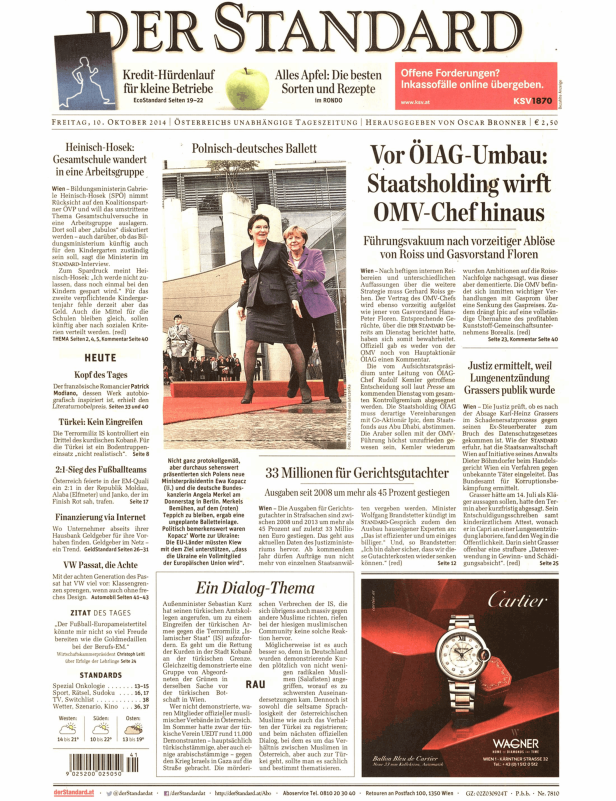 Titelseiten vom 10.10.2014
