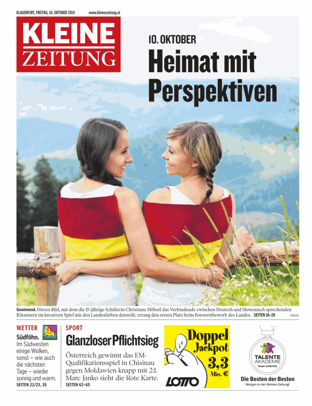 Titelseiten vom 10.10.2014