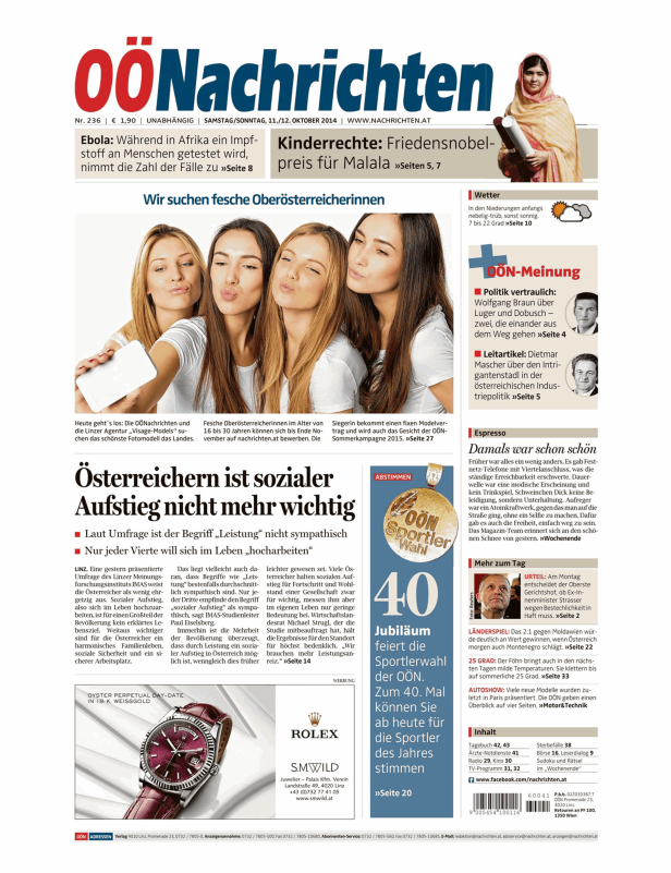 Drei junge Frauen machen ein Selfie für die OÖNachrichten-Aktion „Wir suchen fesche Oberösterreicherinnen“.